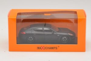 Porsche Panamera 970 Turbo マットブラック Maxichamps 1:43 940062370 メタル - 画像 4/4