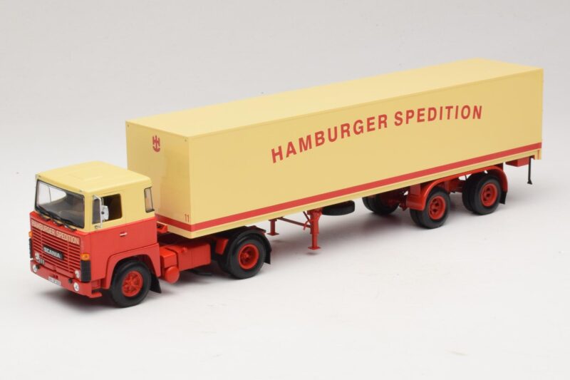 Scania LB111S Koffersattelzug Hamburger Spedition Minichamps 1:43 499123880 メタル