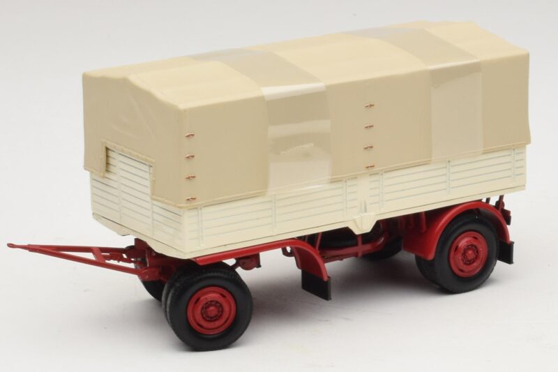トラックトレーラー キャンバス ホワイト レッド Minichamps 1:43 439159096 メタル