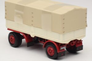 トラックトレーラー キャンバス ホワイト レッド Minichamps 1:43 439159096 メタル - 画像 5/6