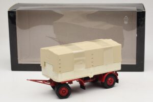 トラックトレーラー キャンバス ホワイト レッド Minichamps 1:43 439159096 メタル - 画像 6/6