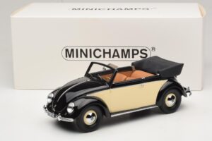 Volkswagen Beetle カブリオレ ブラック クリーム Minichamps 1:18 107054131 レジン - 画像 6/6