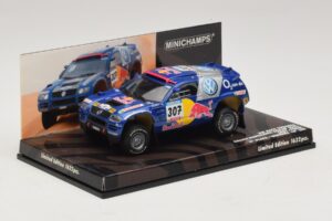 Volkswagen Race Touareg Red Bull #307 B. Saby / M. Perin Dakar Rally 2005 Minichamps 1:43 436055307 メタル - 画像 2/5