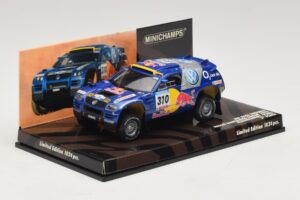 Volkswagen Race Touareg Red Bull #310 J. Kleinschmidt / F. Pons Dakar Rally 2005 Minichamps 1:43 436055310 メタル - 画像 2/5