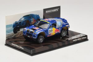 Volkswagen Race Touareg Red Bull #317 Gordon / von Zitzewitz Dakar Rally 2005 Minichamps 1:43 436055317 メタル - 画像 2/5