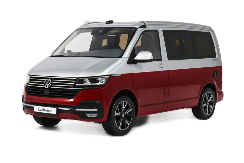 Volkswagen T6.1 California Ocean Tornado Red / Reflex Silver Otto 1:18 OT1342 レジン