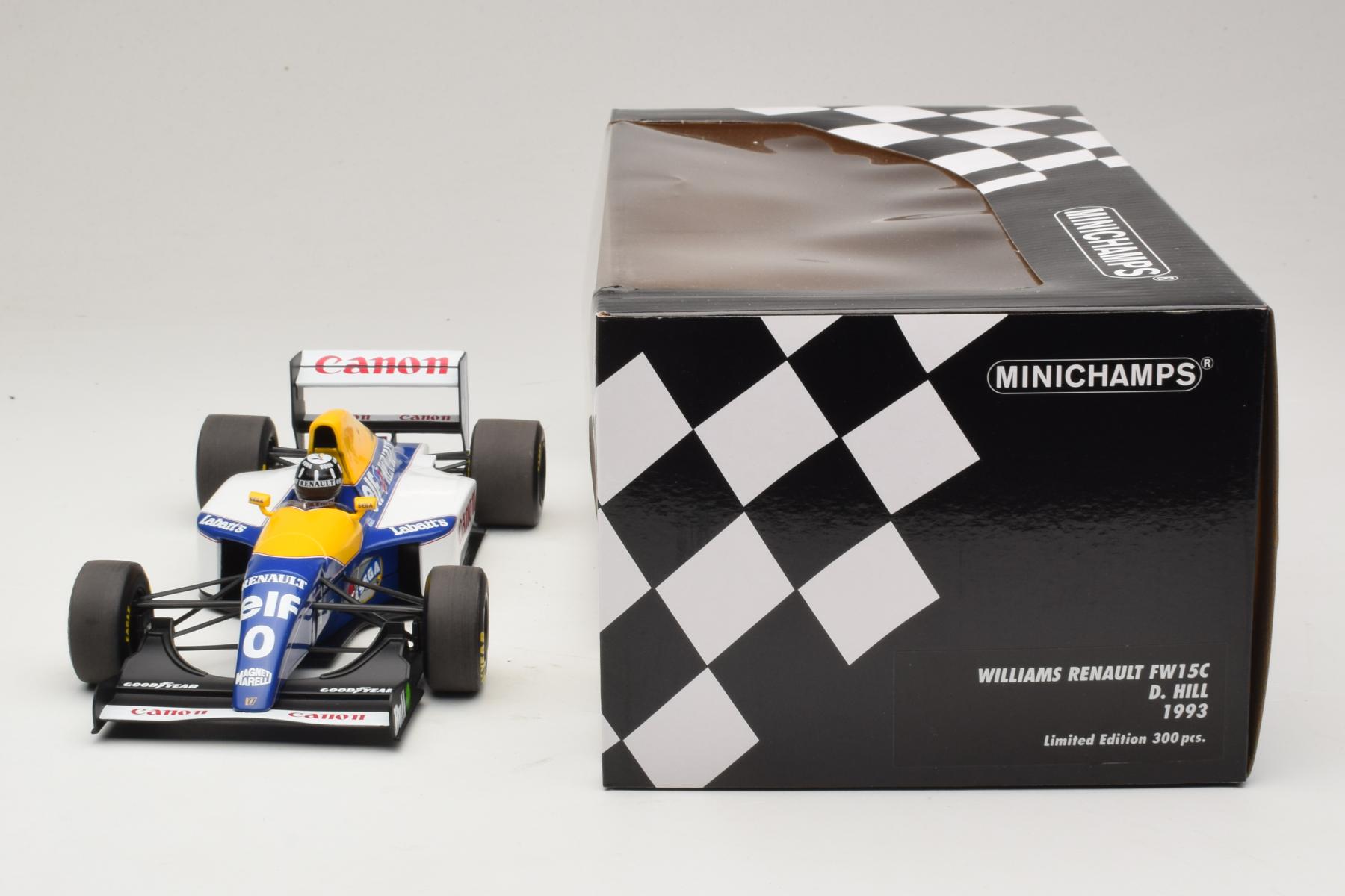 ミニチャンプス1/18 デイモンヒル WILLIAMS RENAULT FW18 Minichamps Williams FW15C デイモン・ヒル 1993 1:18