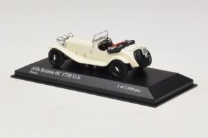 Alfa Romeo 6C 1750 G.S. ホワイト Minichamps 1:43 400120430 メタル - 画像 3/5