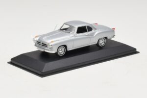 Borgward Isabella クーペ シルバー Minichamps 1:43 400096031 メタル - 画像 2/5