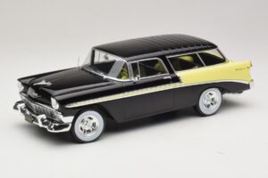 Chevrolet Bel Air Nomad Custom ブラック&ライトイエロー KK-Scale 1:18 KKDC181293 メタル