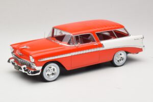 Chevrolet Bel Air Nomad Custom ライトレッド&ホワイト KK-Scale 1:18 KKDC181291 メタル