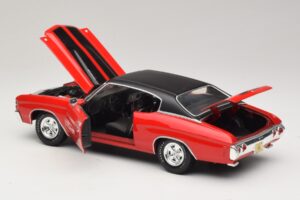 Chevrolet Chevelle SS454 レッド Maisto 1:18 31890-P1 メタル - 画像 5/8