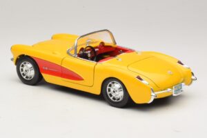 Chevrolet Corvette C1 カブリオレ イエロー レッド Bburago 1:18 3034-M2 メタル - 画像 7/8