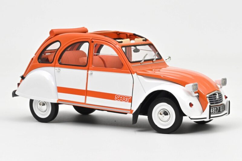 Citroen 2CV Spot オレンジ & ホワイト Norev 1:18 Citroen 2CV Spot オレンジ & ホワイト Norev 1:18 181473 メタル