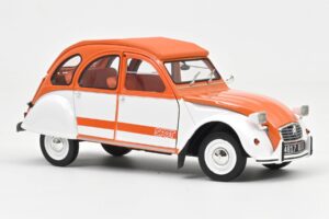 Citroen 2CV Spot オレンジ & ホワイト Norev 1:18 181473 メタル - 画像 2/3