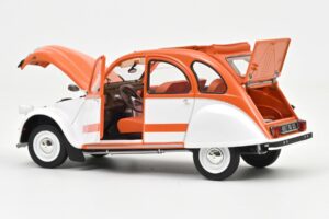 Citroen 2CV Spot オレンジ & ホワイト Norev 1:18 181473 メタル - 画像 3/3