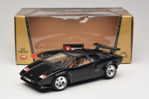 Lamborghini Countach 5000 Quattrovalvole ブラック Bburago 1:18 3337 メタル - 画像 8/8