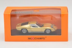 Lamborghini Miura P400 ゴールド Maxichamps 1:43 940103002 メタル - 画像 5/5