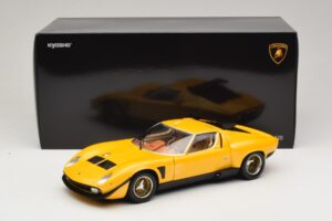 Lamborghini Miura SVR イエロー & ブラック Kyosho 1:18 08319GY メタル - 画像 8/8