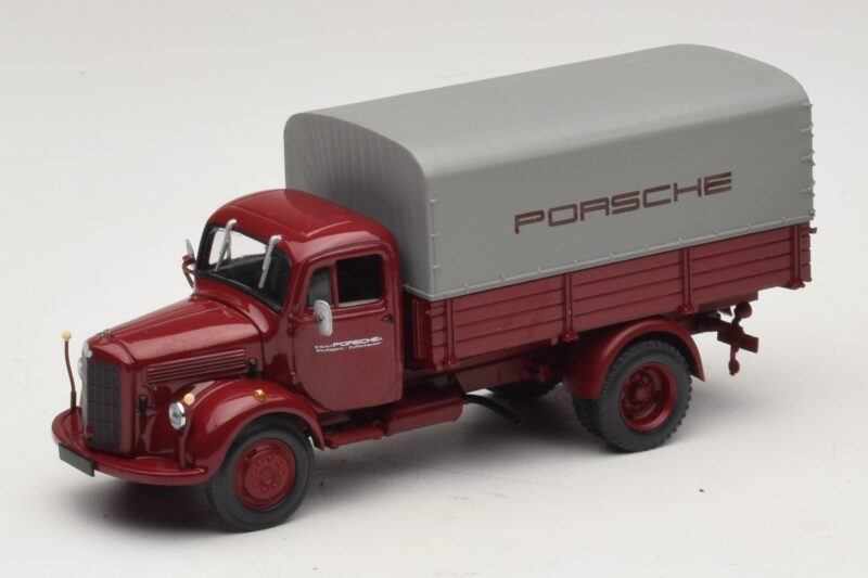 Mercedes L3500 フラットベッド Porsche Minichamps 1:43 439350027 メタル