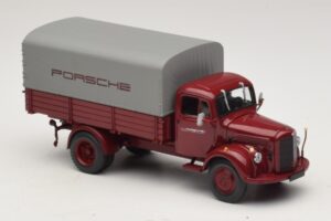 Mercedes L3500 フラットベッド Porsche Minichamps 1:43 439350027 メタル - 画像 4/7