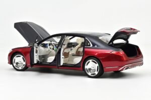 Mercedes Maybach S680 Z223 Nautical Blue & Patagonia Red Norev 1:18 183919 メタル - 画像 2/2