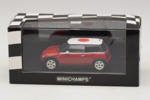 Mini Cooper One R50 レッド 日本国旗付き Minichamps 1:43 MINI034 メタル - 画像 5/5