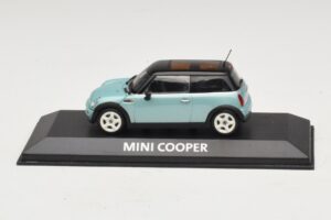 Mini Cooper S R53 ライトブルーメタリック ブラックルーフ付き Minichamps 1:43 MINI030 Diecast
