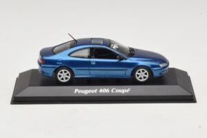 Peugeot 406 クーペ ブルーメタリック Maxichamps 1:43 940112620 Diecast