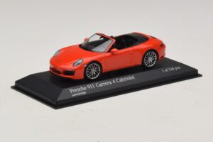 Porsche 911 991.2 Carrera 4 カブリオレ オレンジ Minichamps 1:43 410067231 メタル - 画像 2/5