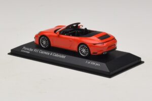 Porsche 911 991.2 Carrera 4 カブリオレ オレンジ Minichamps 1:43 410067231 メタル - 画像 3/5