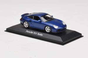 Porsche 911 996 Turbo Blue Metallic Maxichamps 1:43 940069301 メタル - 画像 3/5