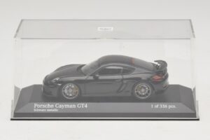Porsche Cayman GT4 981 Black Metallic Minichamps 1:43 410066121 Diecast - 画像 4/5