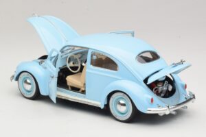 Volkswagen Beetle ブルー Bburago 1:18 3381 メタル - 画像 5/8
